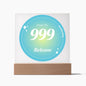 Almost Sold Out - Angel Number 999 with Aura Color - Acrylic Plaque with Stand