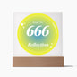 Almost Sold Out - Angel Number 666 with Aura Color - Acrylic Plaque with Stand
