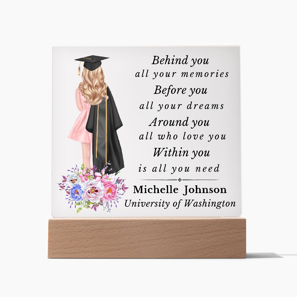 To My Graduate - Personalized Acrylic Plaque - Within You Is All You Need