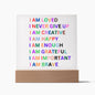 Almost Sold Out - Daily Affirmations - Acrylic Plaque with Stand
