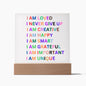 Almost Sold Out - Daily Affirmations - Acrylic Plaque with Stand