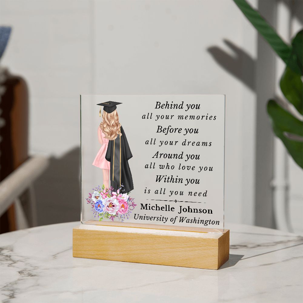 To My Graduate - Personalized Acrylic Plaque - Within You Is All You Need