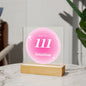 Almost Sold Out - Angel Number 111 with Aura Color - Acrylic Plaque with Stand