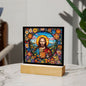 Almost Sold Out - Jesus with Flower Background - Acrylic Plaque with Stand