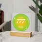 Almost Sold Out - Angel Number 777 with Aura Color - Acrylic Plaque with Stand