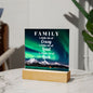 Almost Sold Out - Northern Lights Family - Acrylic Plaque with Stand