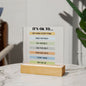 Almost Sold Out - It's OK - Acrylic Plaque with Stand