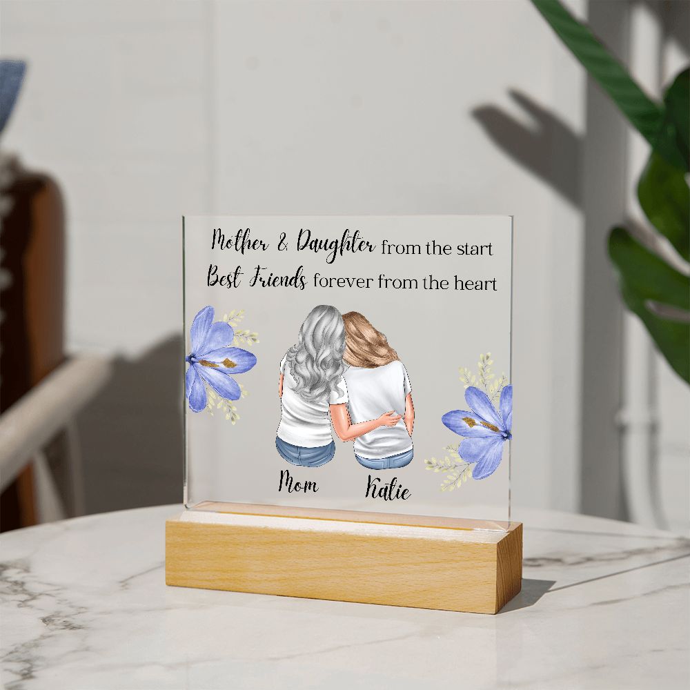 Personalized Mother & Daughter Plaque - Best Friends Forever From The Heart
