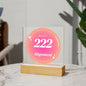 Almost Sold Out - Angel Number 222 with Aura Color - Acrylic Plaque with Stand