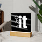 Almost Sold Out - F-It - Acrylic Plaque with Stand