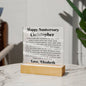 Almost Sold Out - Anniversary Gift for Husband - Acrylic Plaque with Stand
