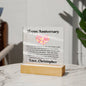 Almost Sold Out - Happy Anniversary To My Wife - Acrylic Plaque With Stand