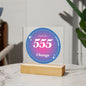 Almost Sold Out - Angel Number 555 with Aura Color - Acrylic Plaque with Stand