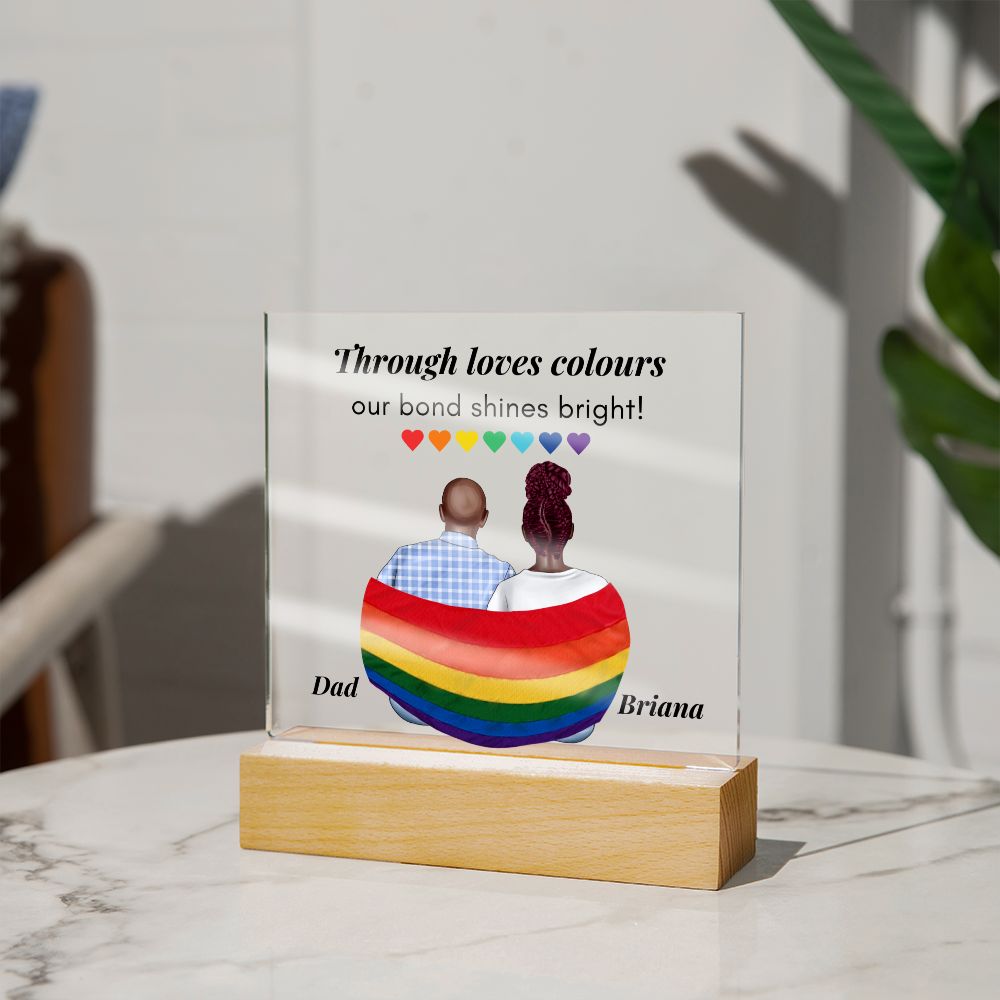 Customized Father's Day Acrylic Plaque - Our Bond Shines Bright