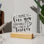 Almost Sold Out - I Promise To Love You - Acrylic Plaque With Stand