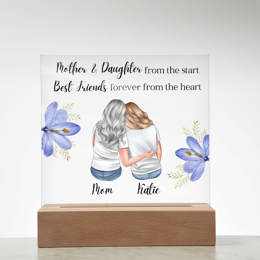 Personalized Mother & Daughter Plaque - Best Friends Forever From The Heart