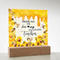 Almost Sold Out - Beeing An Amazing Teacher Gift - Acrylic Plaque with Stand