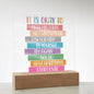 Almost Sold Out - Its OK Daily Affirmations - Acrylic Plaque with Stand