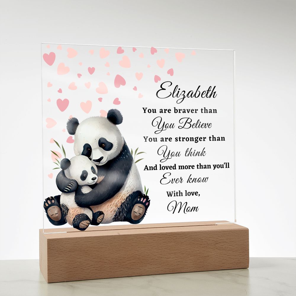 To My Daughter - Panda - Acrylic Plaque