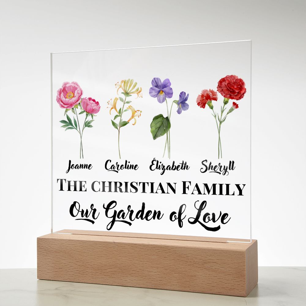 Personalized Garden of Love Acrylic Plaque
