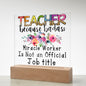 Almost Sold Out - Badass Teacher - Acrylic Plaque with Stand