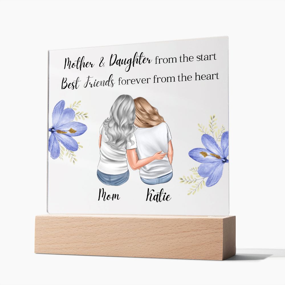Personalized Mother & Daughter Plaque - Best Friends Forever From The Heart