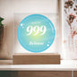 Almost Sold Out - Angel Number 999 with Aura Color - Acrylic Plaque with Stand