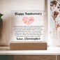 Almost Sold Out - Happy Anniversary To My Wife - Acrylic Plaque With Stand