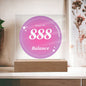 Almost Sold Out - Angel Number 888 with Aura Color - Acrylic Plaque with Stand