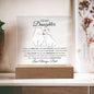 Almost Sold Out - To Daughter From Dad - Acrylic Plaque with Stand