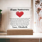 Almost Sold Out - Happy Anniversary To My Husband - Acrylic Plaque With Stand