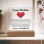 Almost Sold Out - Personalized Birthday Gift For Husband - Acrylic Plaque With Stand