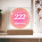 Almost Sold Out - Angel Number 222 with Aura Color - Acrylic Plaque with Stand