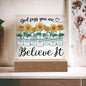 Almost Sold Out - God Says You Are - Acrylic Plaque With Stand