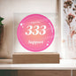Almost Sold Out - Angel Number 333 with Aura Color - Acrylic Plaque with Stand