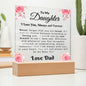 Almost Sold Out - To Dad From Daughter - Acrylic Plaque With Stand