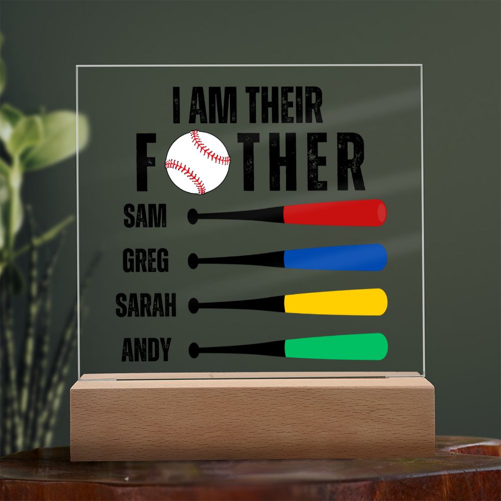 Personalized Baseball Father's Day Acrylic Plaque