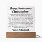 Almost Sold Out - Anniversary Gift for Husband - Acrylic Plaque with Stand