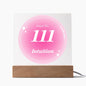 Almost Sold Out - Angel Number 111 with Aura Color - Acrylic Plaque with Stand