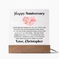 Almost Sold Out - Happy Anniversary To My Wife - Acrylic Plaque With Stand