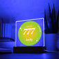 Almost Sold Out - Angel Number 777 with Aura Color - Acrylic Plaque with Stand