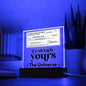 Almost Sold Out - Personalized Manifest Your Dreams Cheque - Acrylic Plaque With Stand