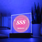 Almost Sold Out - Angel Number 888 with Aura Color - Acrylic Plaque with Stand