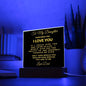 Almost Sold Out - To Daughter From Dad - Acrylic Plaque with Stand