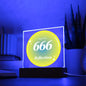 Almost Sold Out - Angel Number 666 with Aura Color - Acrylic Plaque with Stand