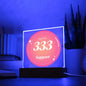 Almost Sold Out - Angel Number 333 with Aura Color - Acrylic Plaque with Stand