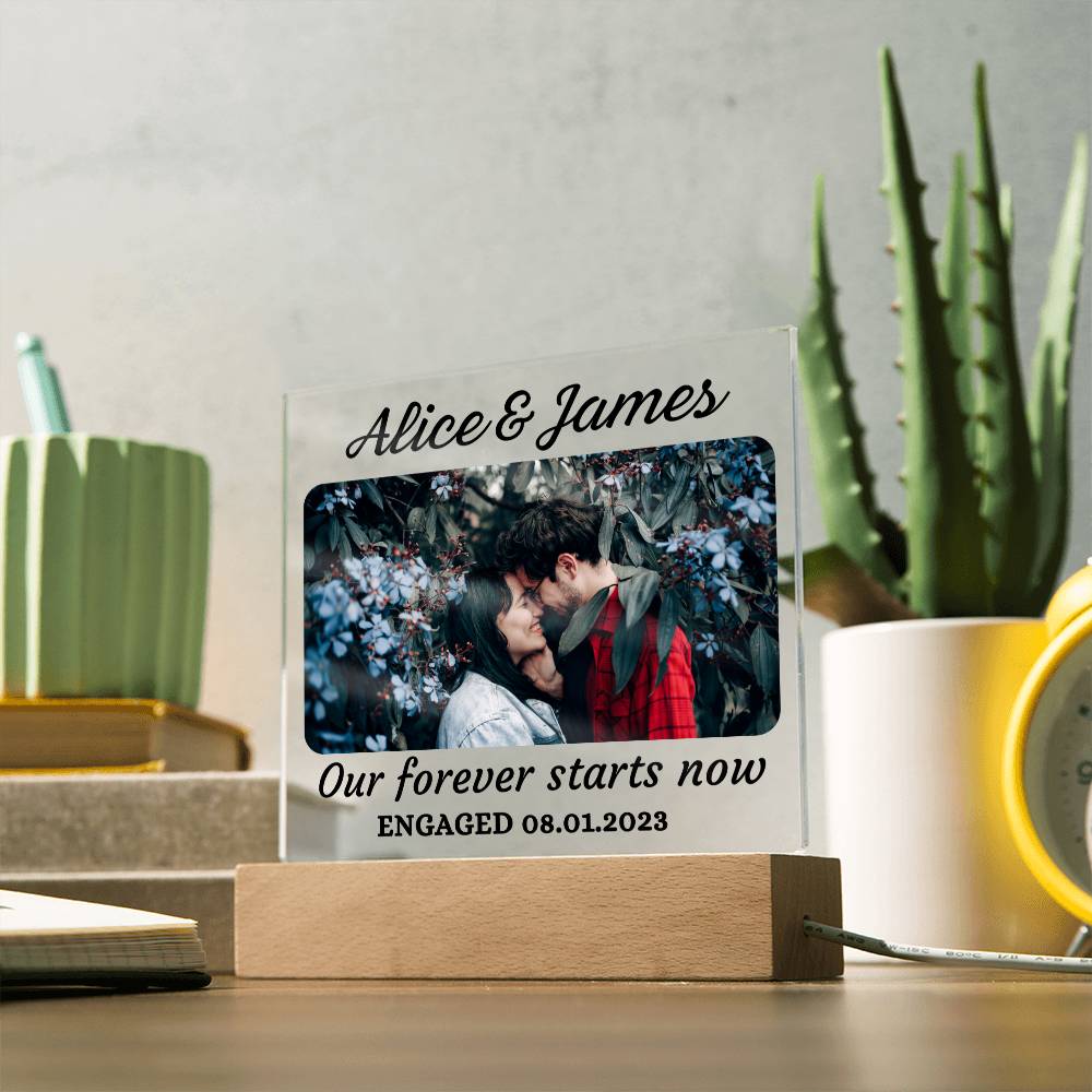 Personalized Engagement Acrylic Square