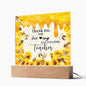Almost Sold Out - Beeing An Amazing Teacher Gift - Acrylic Plaque with Stand