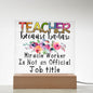 Almost Sold Out - Badass Teacher - Acrylic Plaque with Stand