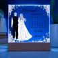 Wedding Calendar Printed Square Acrylic Plaque